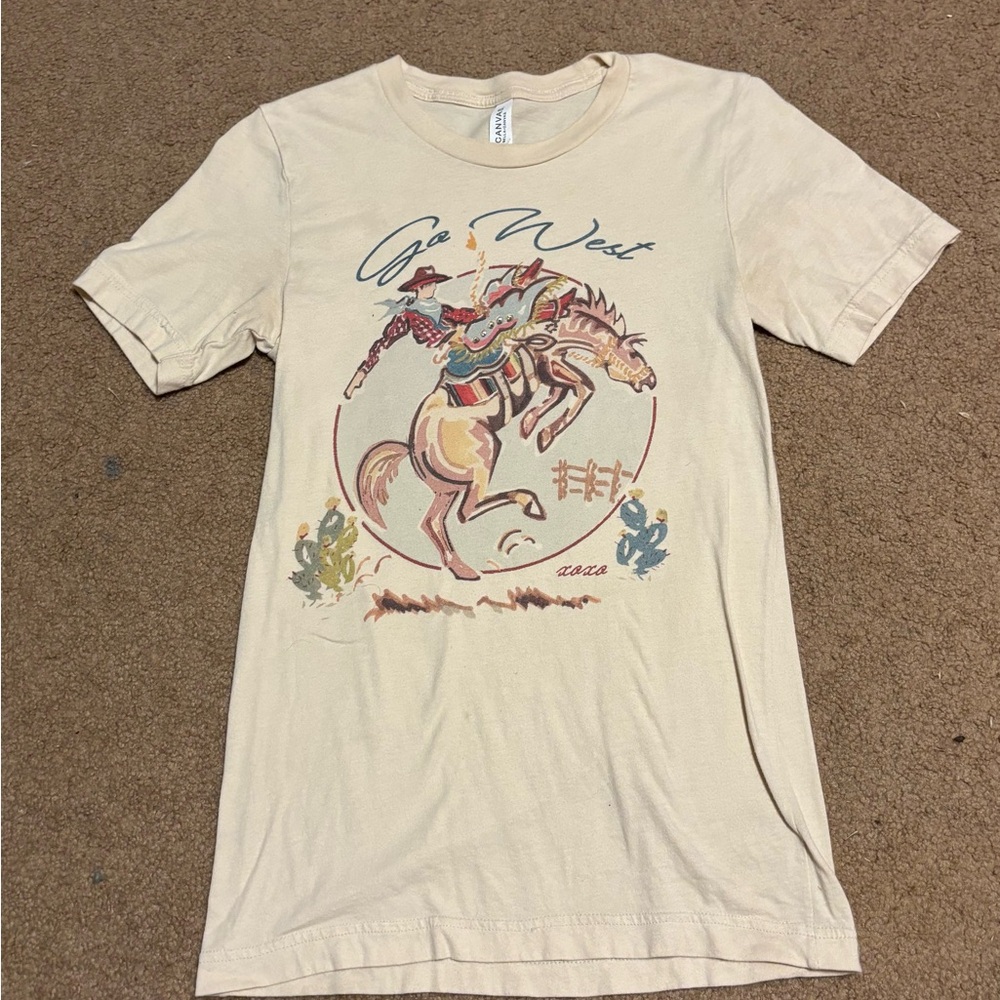 Go West Cream Graphic Tee